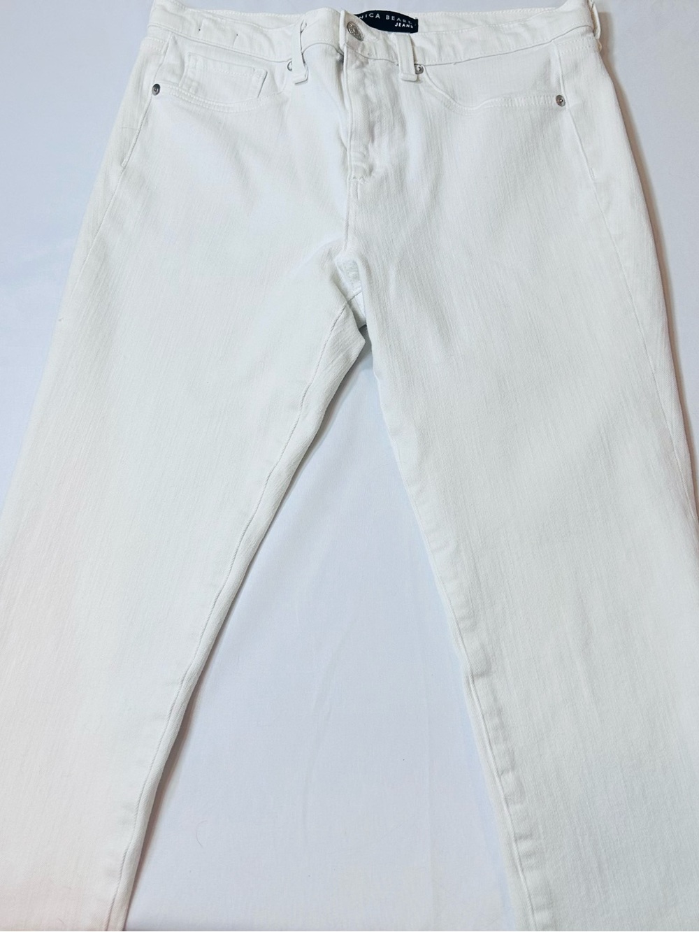 Veronica Beard Kate 10" Cropped Women’s White Denim Jeans Sz 28 USA Made